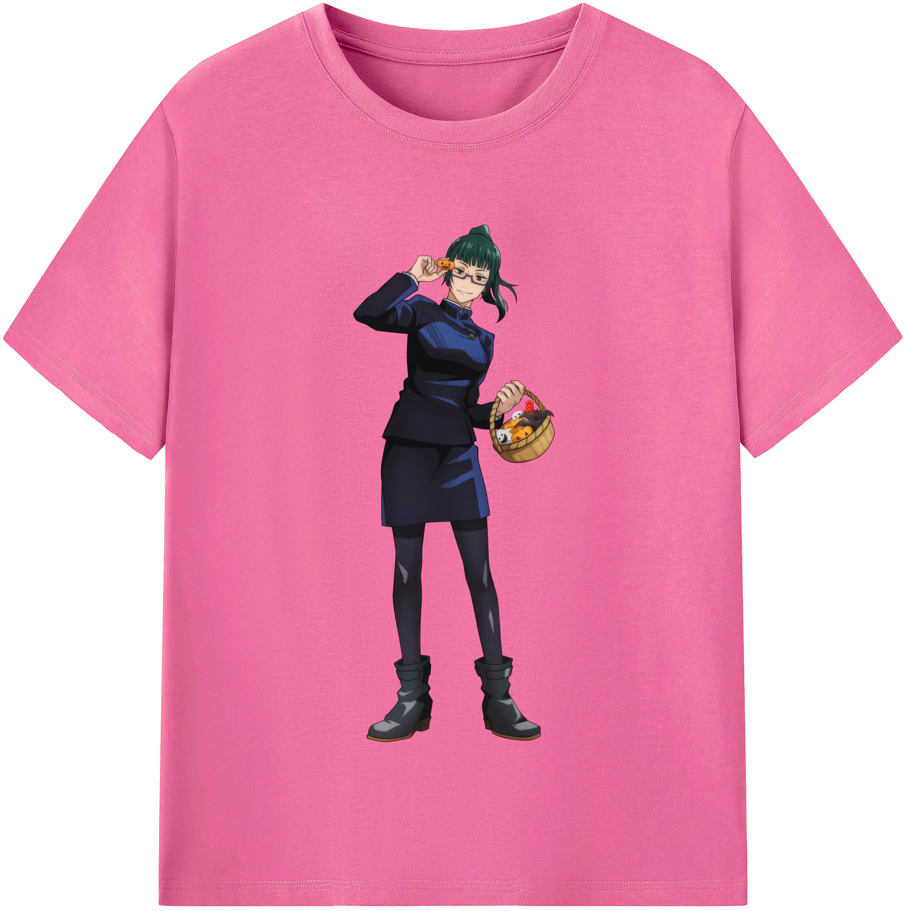 （画像用） 呪術廻戦 Jujutsu Kaisen レディースカジュアルプリントTシャツ（綿100％）